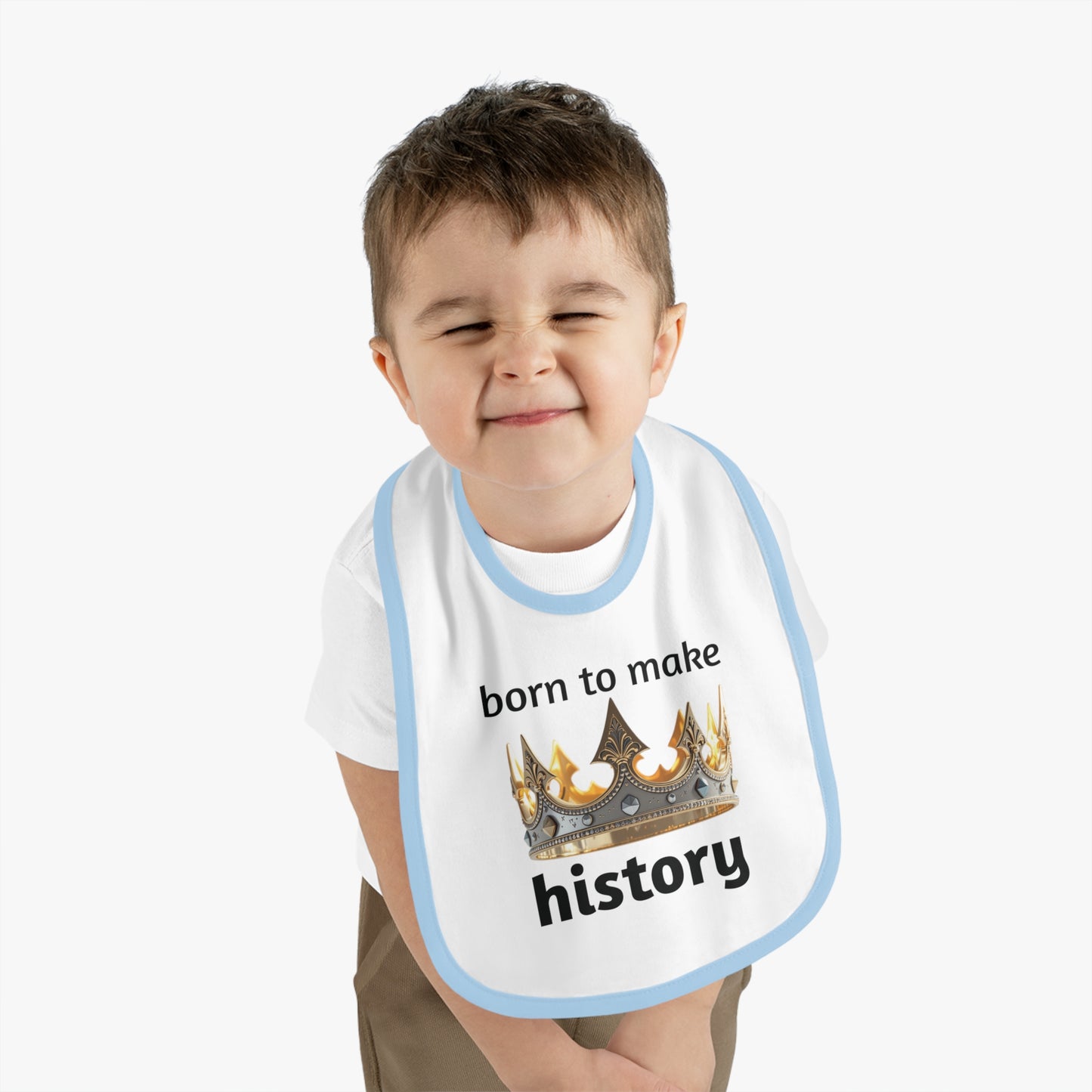 Born to Make History Baby Bib