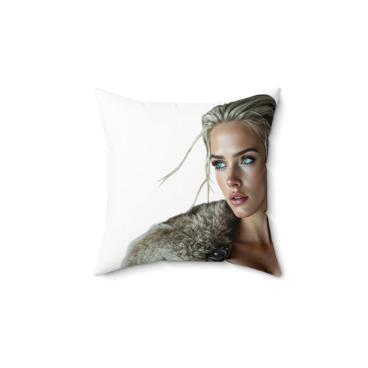 Elegant Warrior Woman Art Pillow | Statement Home Decor Cushion